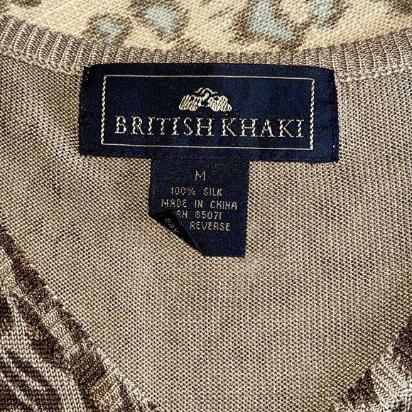 BRITISH KHAKI silk knit vest - Picture 3 of 5